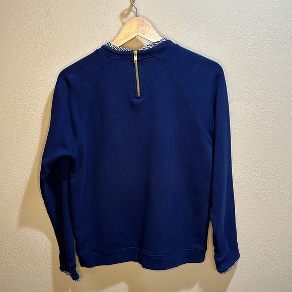 J. Crew Woven Large ruffleneck pullover sweatshirt - Picture 5 of 10